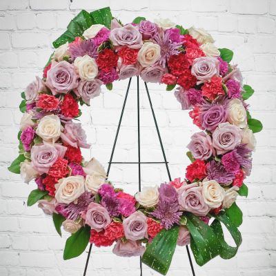 Feminine Funeral Wreath 