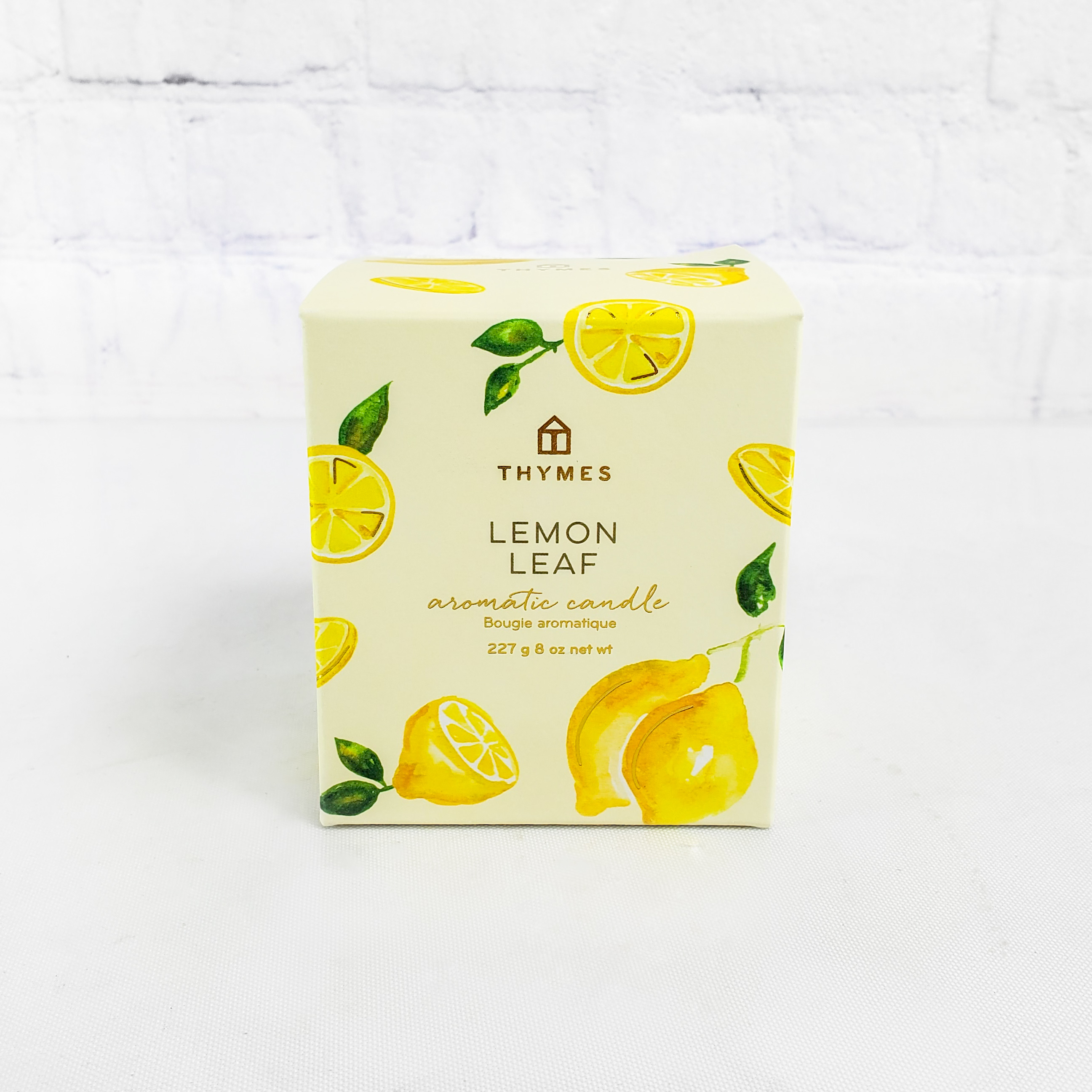Thymes Candle - 8 Oz - Lemon Leaf