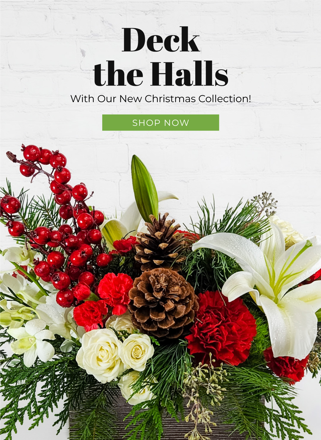 Christmas Flower Bouquet Delivery Chicago