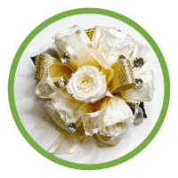 Forever Corsage - Ivory Preserved Spray Roses