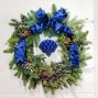 Blue Holiday Wreath