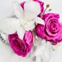 Forever Corsage - Hot Pink & White Preserved Roses & Orchids
