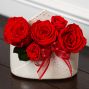 Forever Love in White Vase (Preserved Roses)