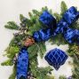 Blue Holiday Wreath
