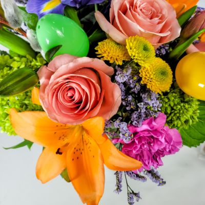 Happy Easter Bouquet with Chocolate Bunny