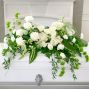 Peaceful White Casket Spray