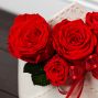 Forever Love in White Vase (Preserved Roses)