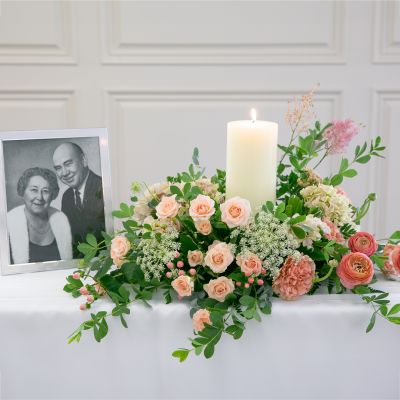 Pink Photo Urn Tribute