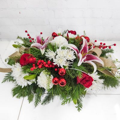 Christmas Long and Low Centerpiece