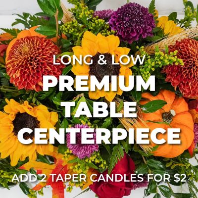 Premium Long and Low Thanksgiving Centerpiece