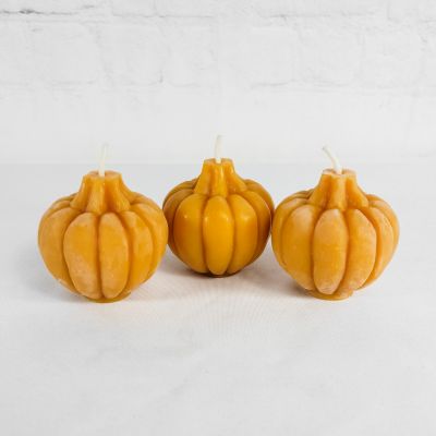 Beeswax Pumpkin Candle Trio