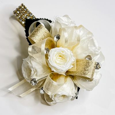 Forever Corsage - Ivory Preserved Spray Roses