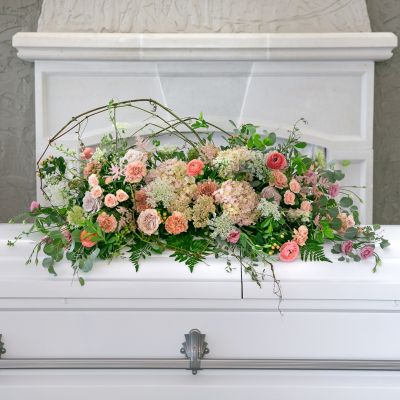 Shades of Pink Casket Spray