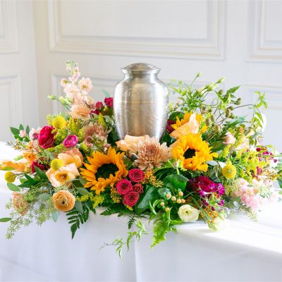 Wildflower Photo Urn Tribute