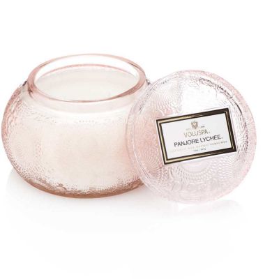 Voluspa Candle - Panjore Lychee Embossed Glass