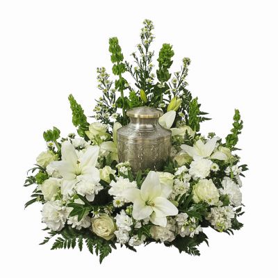 Urn Wreath - All White