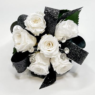 Forever Corsage - White Preserved Spray Roses