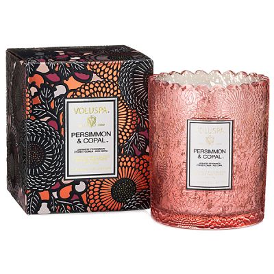 Voluspa Candle - Perisimmon & Copal Tinted Glass