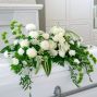 Peaceful White Casket Spray