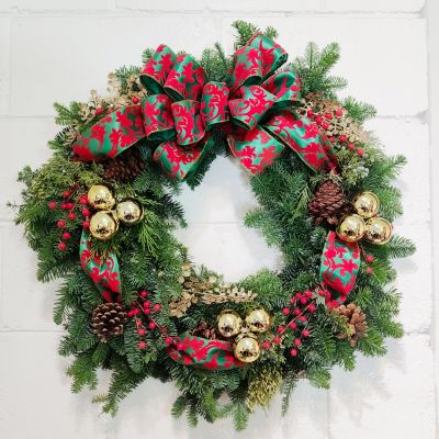 Red & Green Christmas Wreath