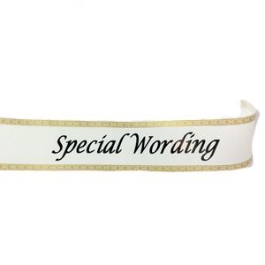 Special ribbon with wording