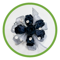 Forever Corsage - Black Preserved Spray Roses