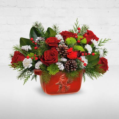 Classical Cardinal Centerpiece