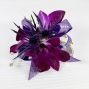 Purple Orchid Corsage With Thistle & Bracelet