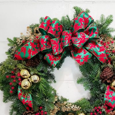 Red & Green Christmas Wreath