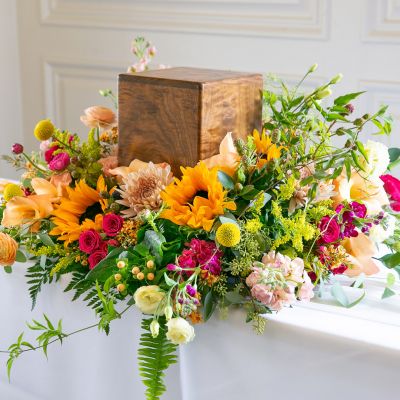 Wildflower Photo Urn Tribute