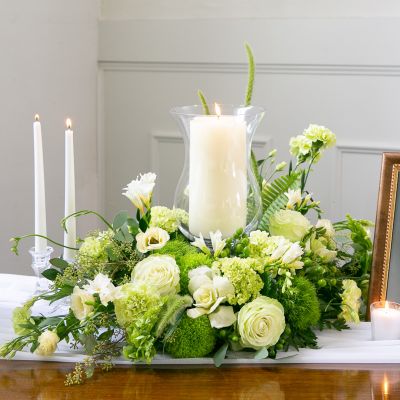 Green Photo & Urn Tribute